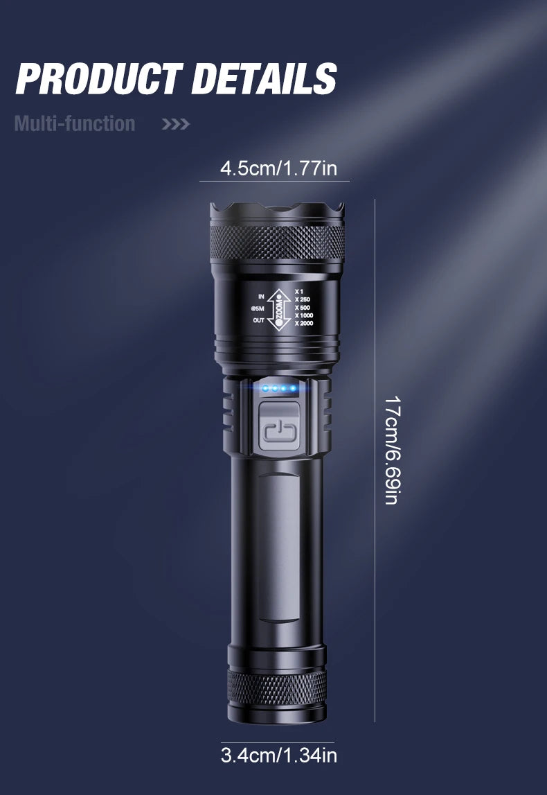 1600 Lumen Tactical LED Flashlight
